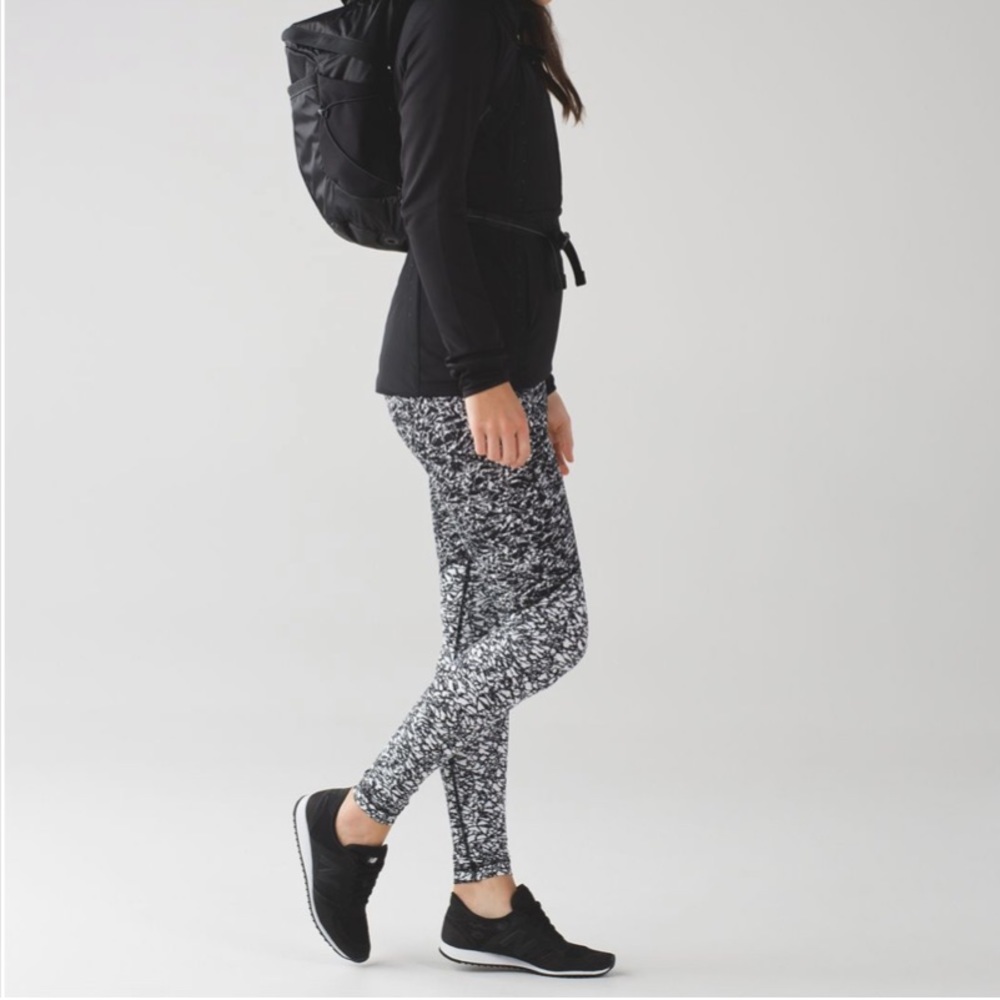 Lululemon Wunder Under Hi-Rise Pant Ice Breaker White Black